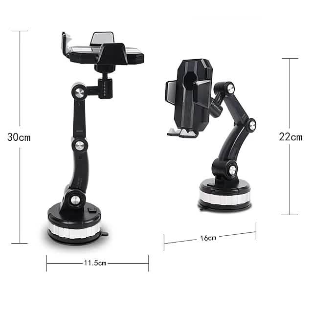 Solid & Durable Car Phone Holder Mount for Dashboard Windshield Long Arm Strong Suction Cell Phone Car Mount by DailySale