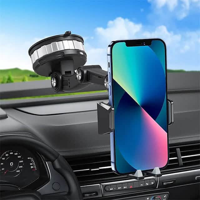 Solid & Durable Car Phone Holder Mount for Dashboard Windshield Long Arm Strong Suction Cell Phone Car Mount by DailySale