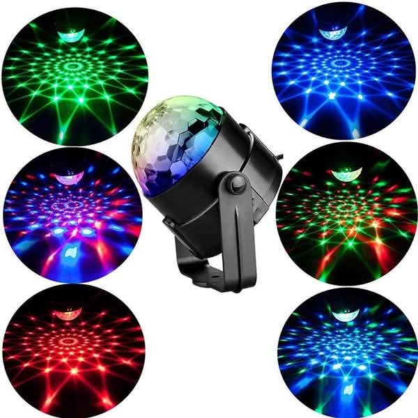 Sound Activated Rotating Disco Ball Party Lights Strobe Light by DailySale