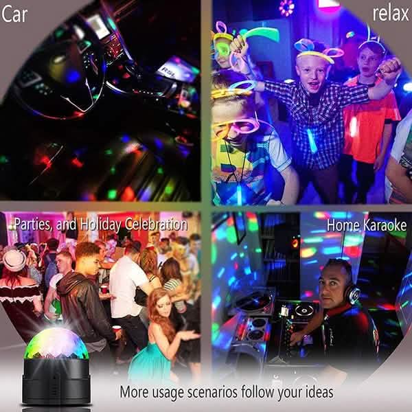 Sound Activated Rotating Disco Ball Party Lights Strobe Light by DailySale