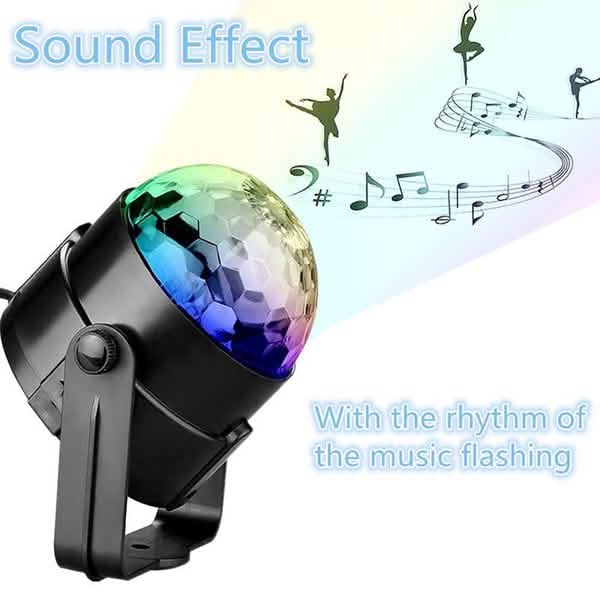 Sound Activated Rotating Disco Ball Party Lights Strobe Light by DailySale