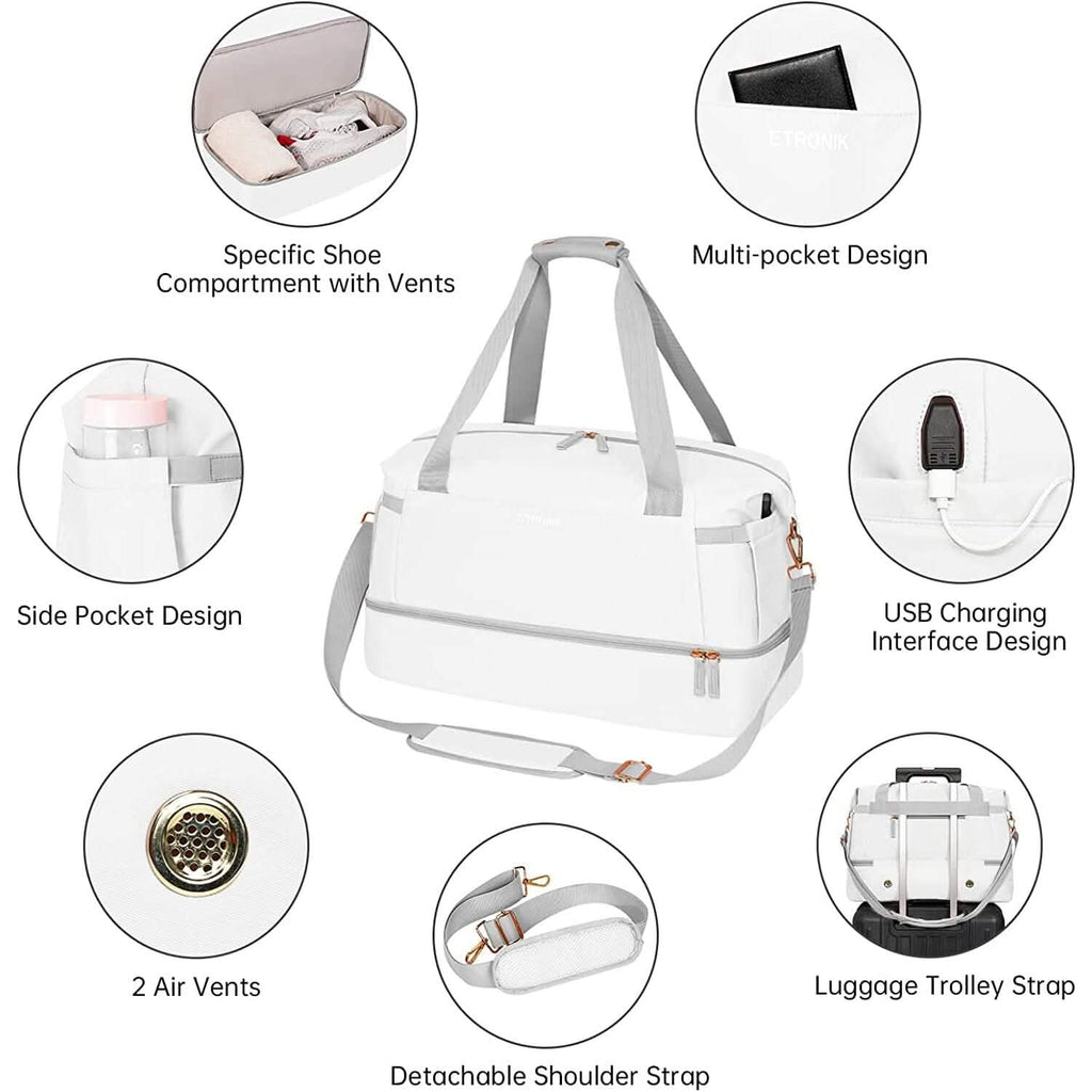 Sports Travel Duffel Bag with USB Charging Port by DailySale