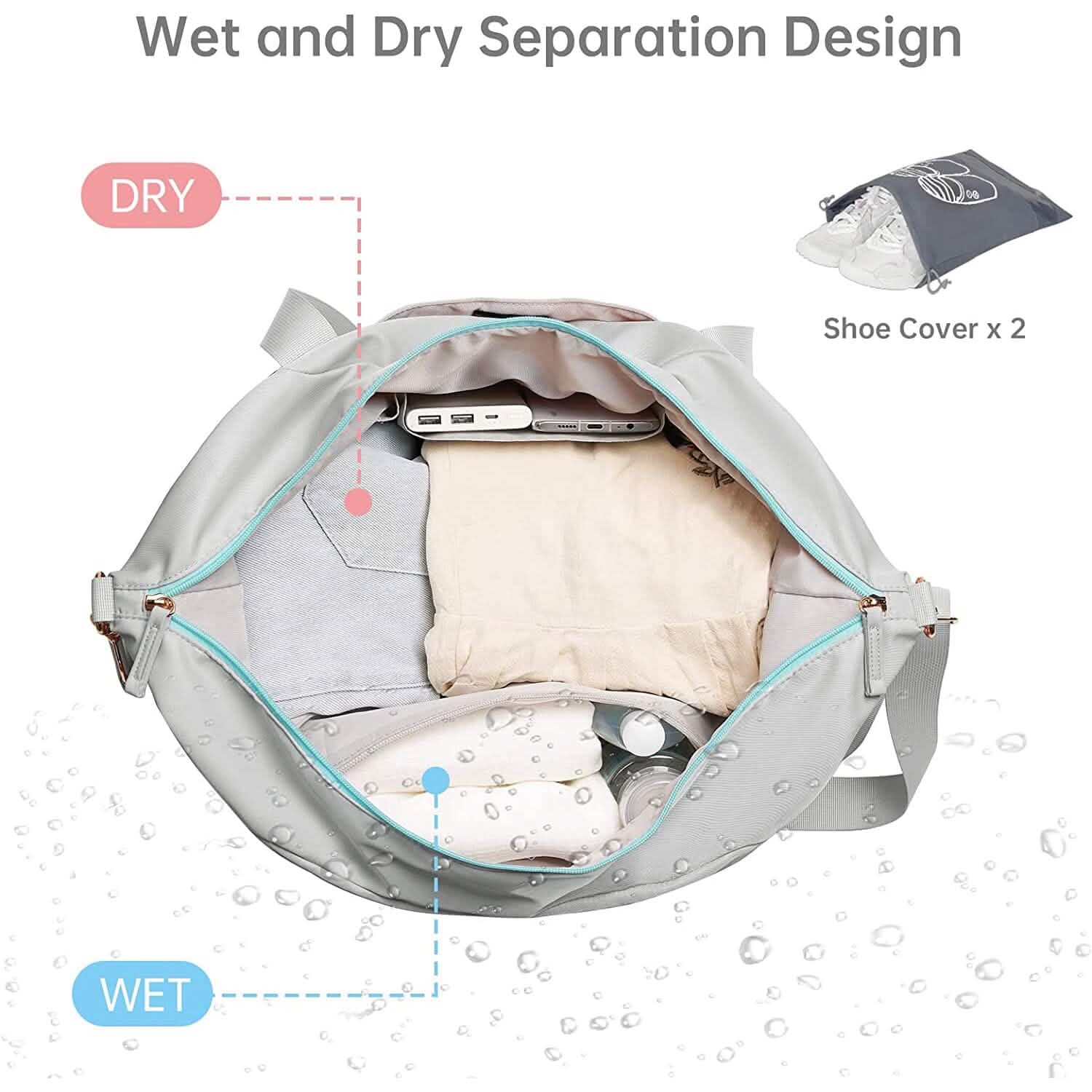 Sports Travel Duffel Bag with USB Charging Port by DailySale