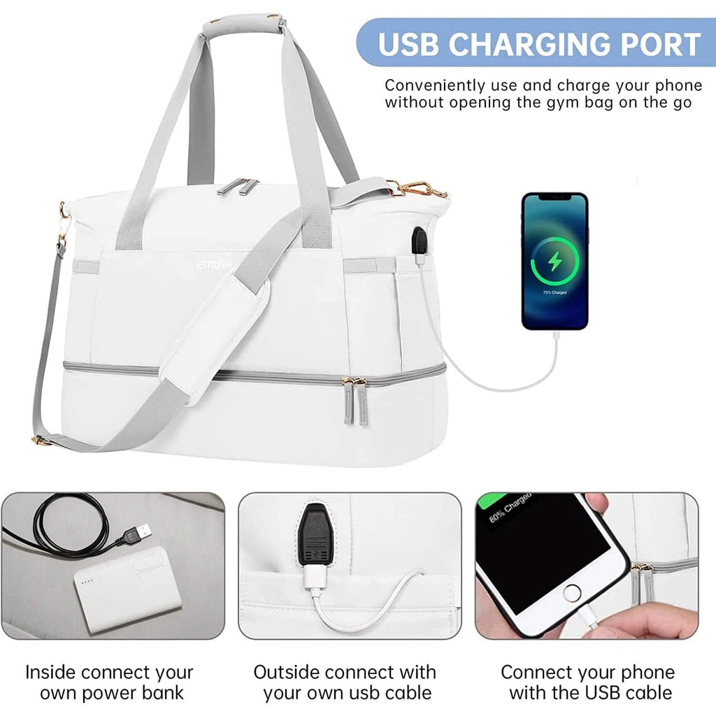 Sports Travel Duffel Bag with USB Charging Port by DailySale