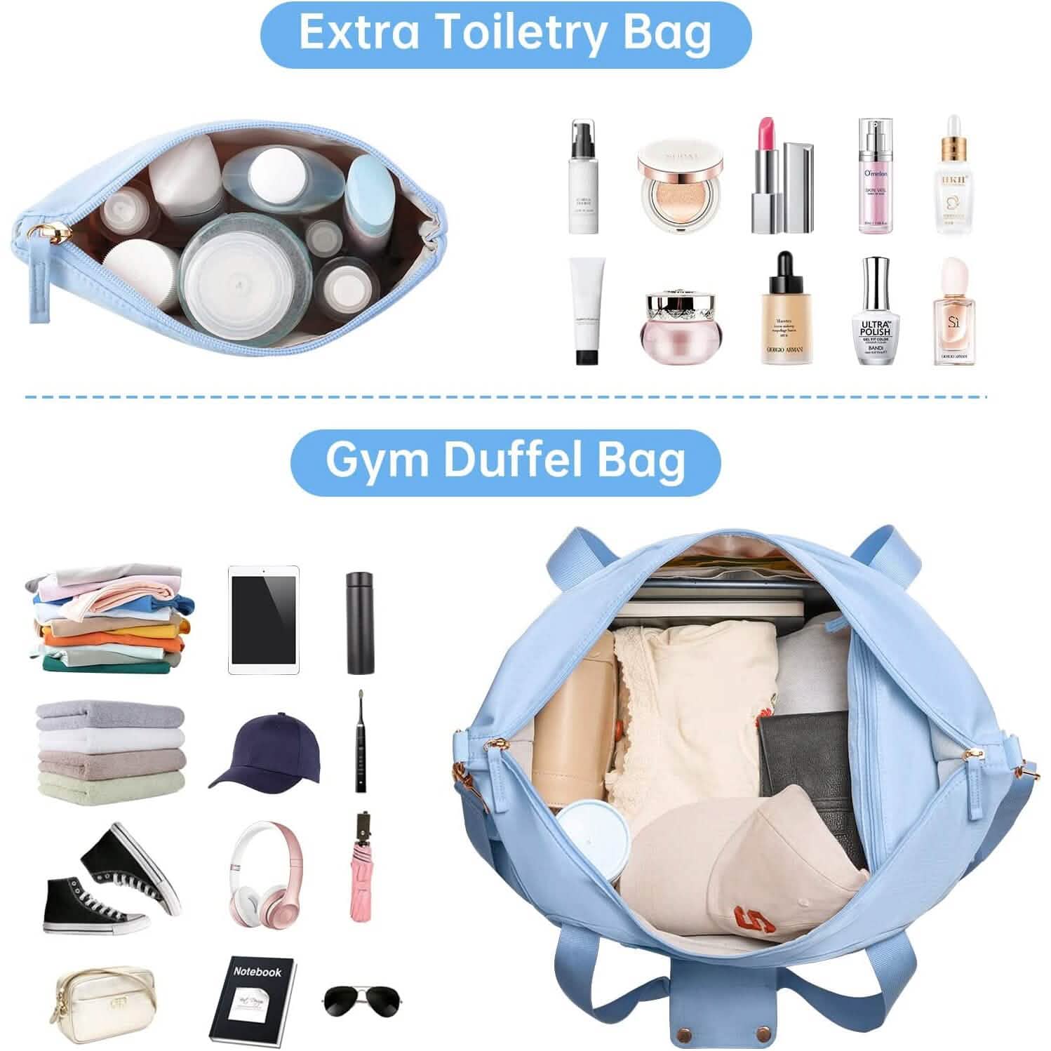 Sports Travel Duffel Bag with USB Charging Port by DailySale