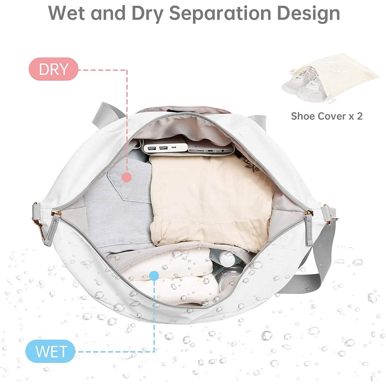 Sports Travel Duffel Bag with USB Charging Port by DailySale
