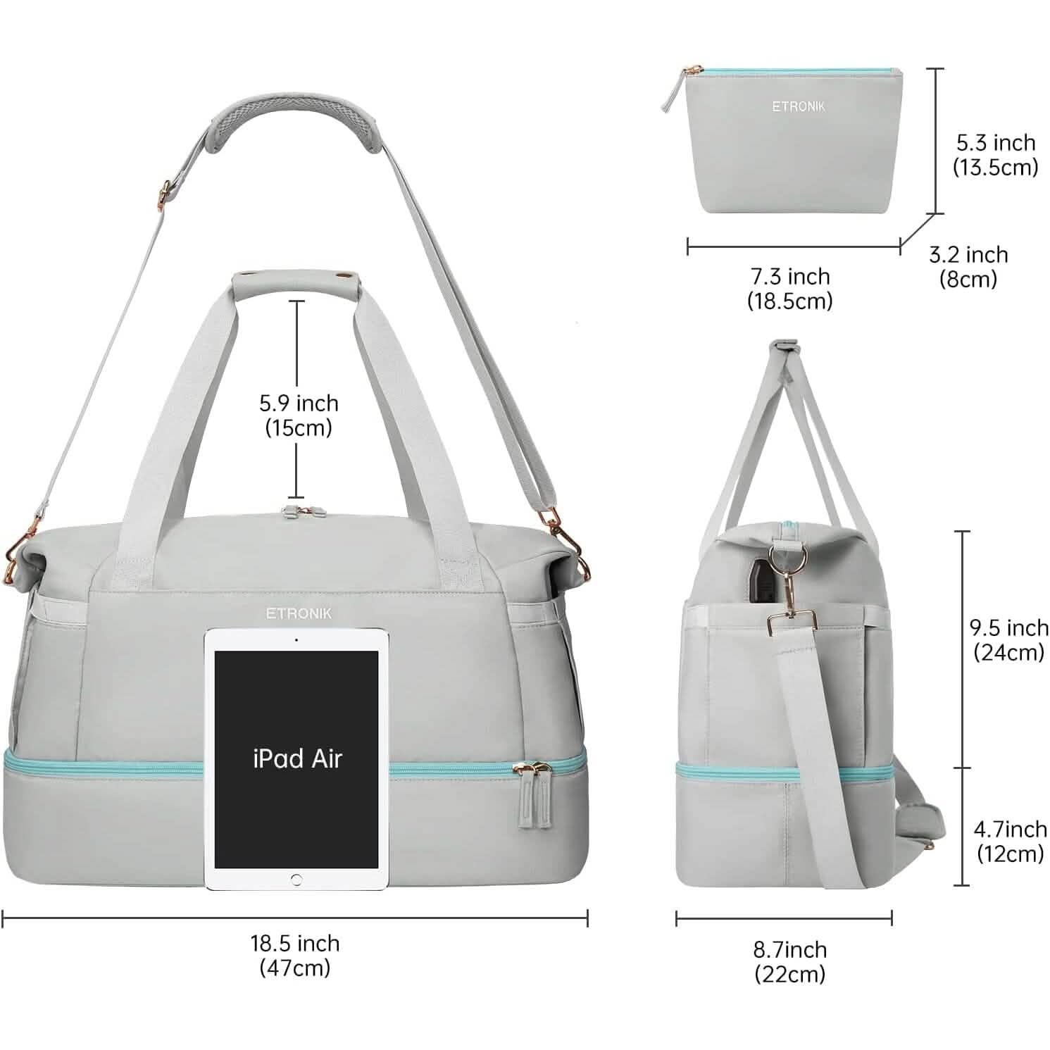 Sports Travel Duffel Bag with USB Charging Port by DailySale