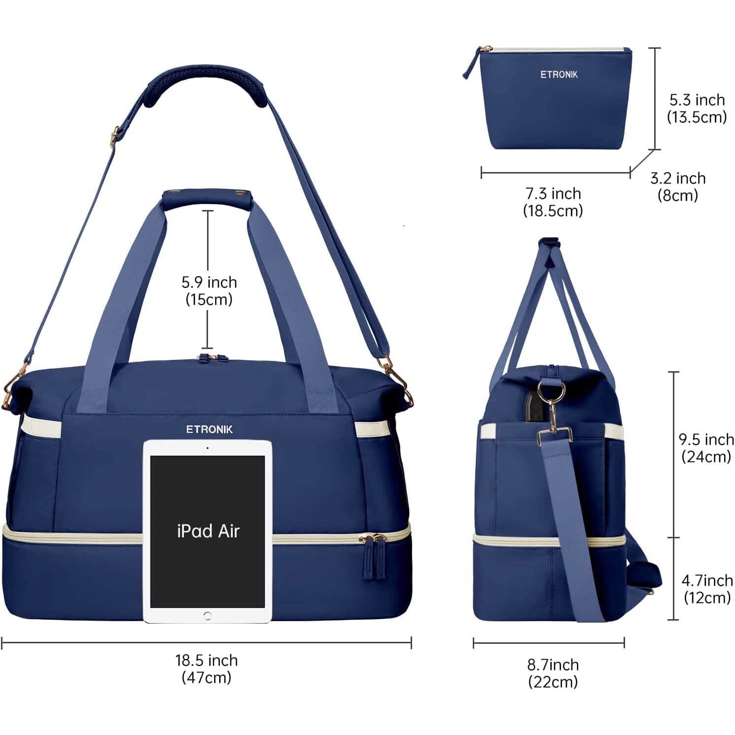 Sports Travel Duffel Bag with USB Charging Port by DailySale