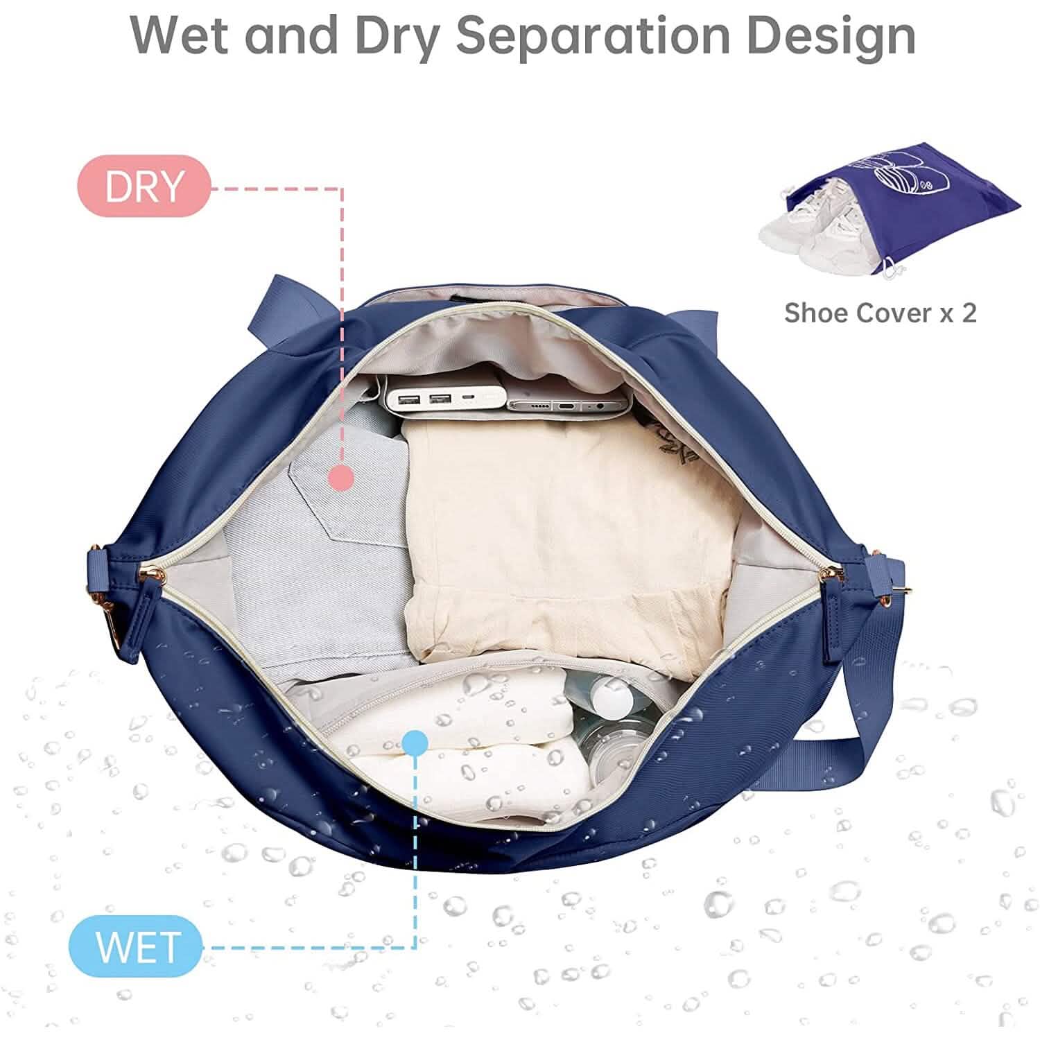 Sports Travel Duffel Bag with USB Charging Port by DailySale