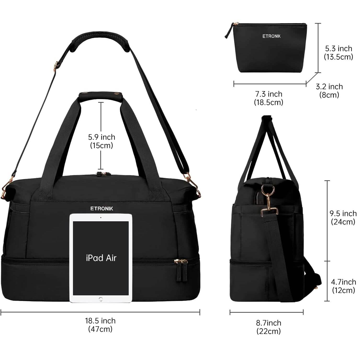 Sports Travel Duffel Bag with USB Charging Port by DailySale