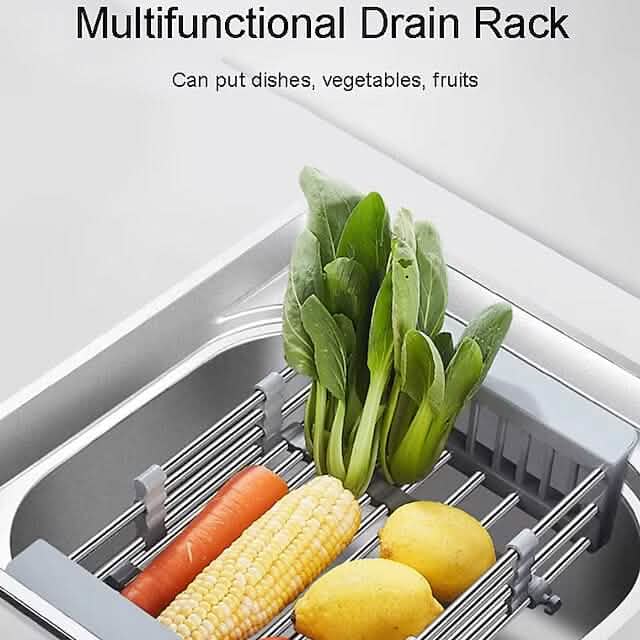 Stainless Steel Frame Drain Basket Telescopic Sink Frame by DailySale