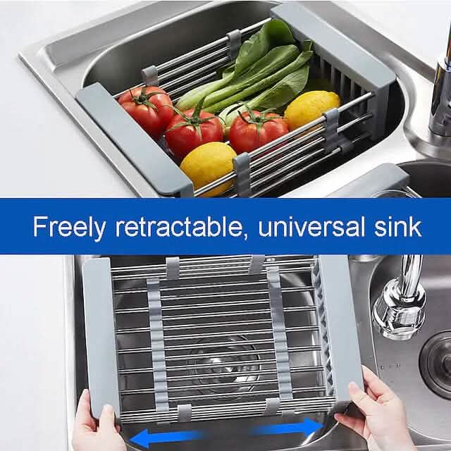 Stainless Steel Frame Drain Basket Telescopic Sink Frame by DailySale