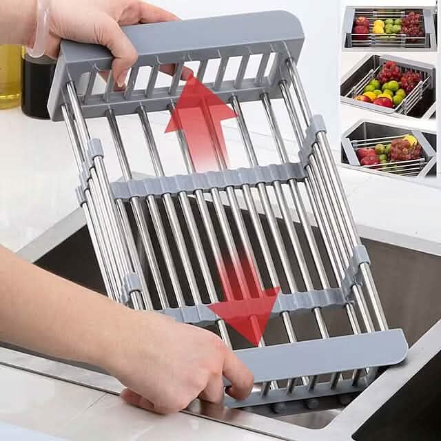 Stainless Steel Frame Drain Basket Telescopic Sink Frame by DailySale