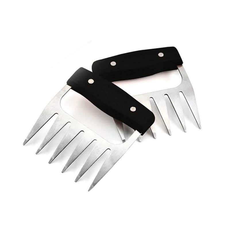 Stainless Steel Meat-Shredding Claws with Wooden Handle by DailySale