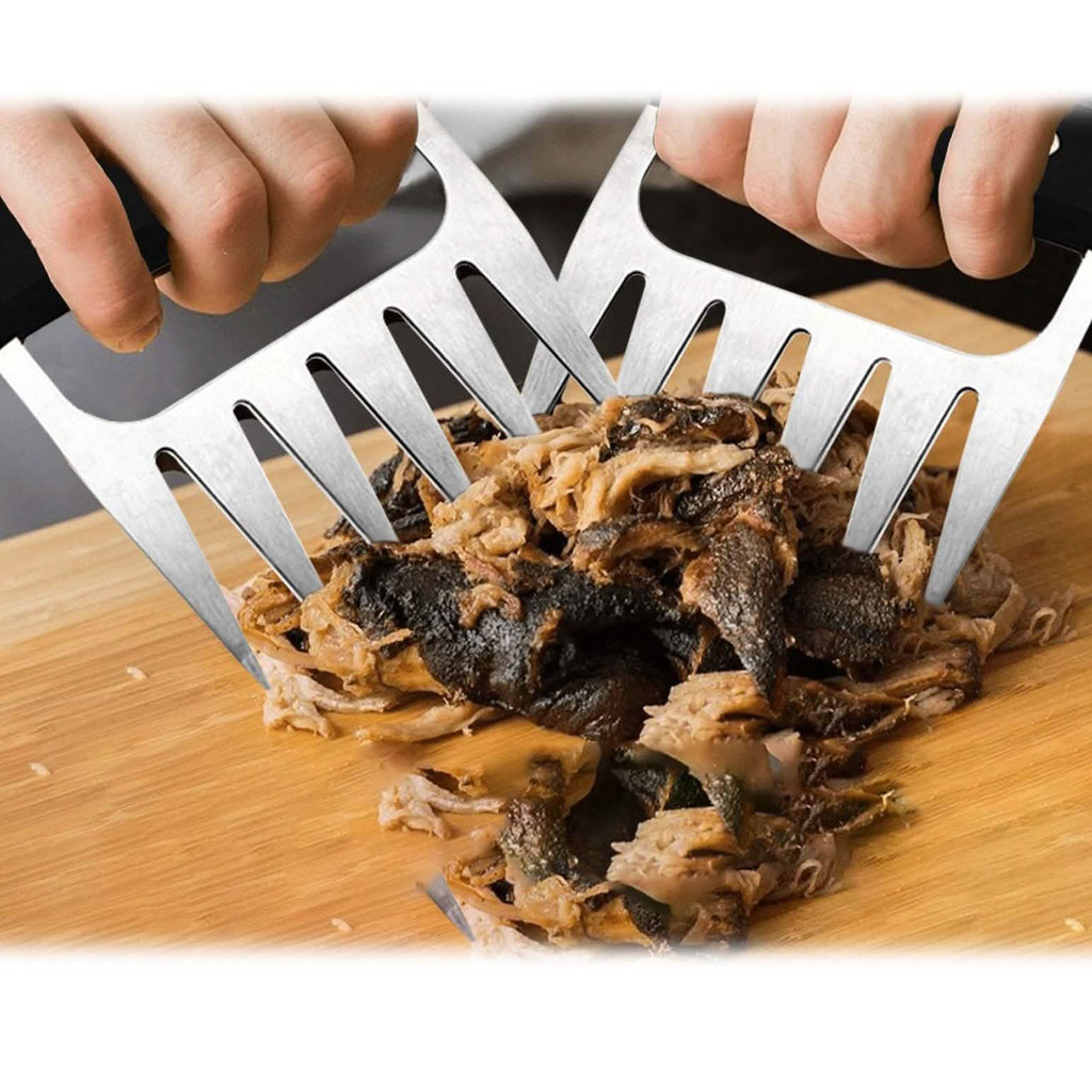 Stainless Steel Meat-Shredding Claws with Wooden Handle by DailySale