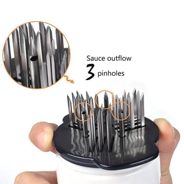 Stainless Steel Seasoning and Marinade Injector Needle Meat Tenderizer by DailySale