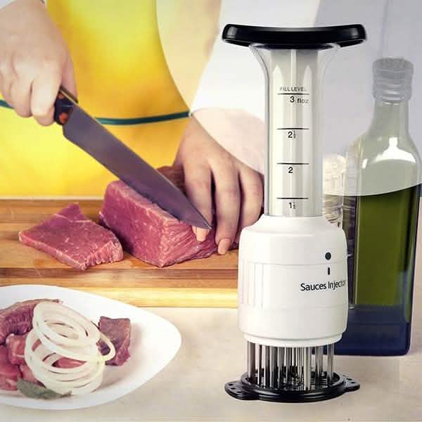 Stainless Steel Seasoning and Marinade Injector Needle Meat Tenderizer by DailySale