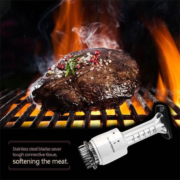 Stainless Steel Seasoning and Marinade Injector Needle Meat Tenderizer by DailySale