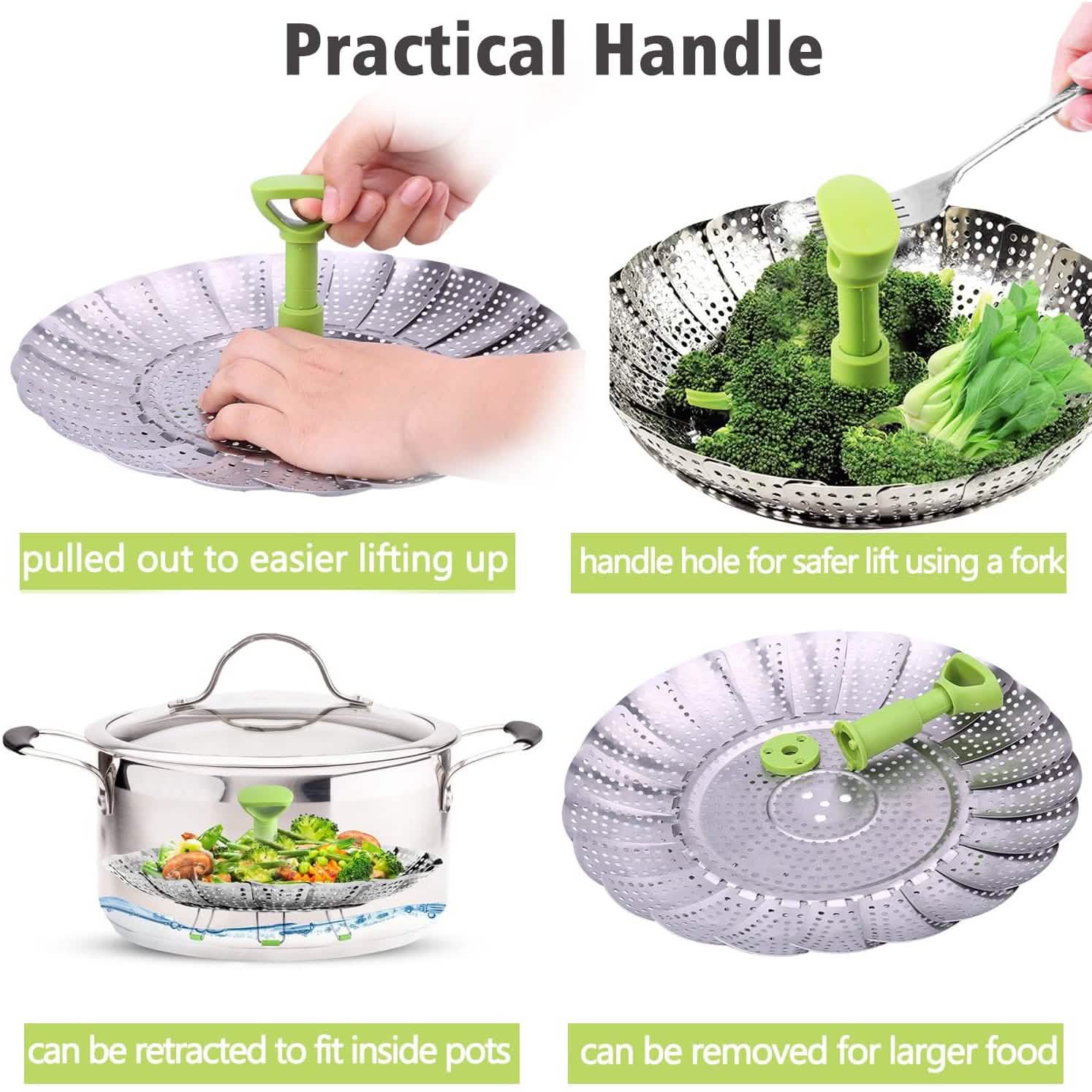 Stainless Steel Vegetable Steamer Basket by DailySale