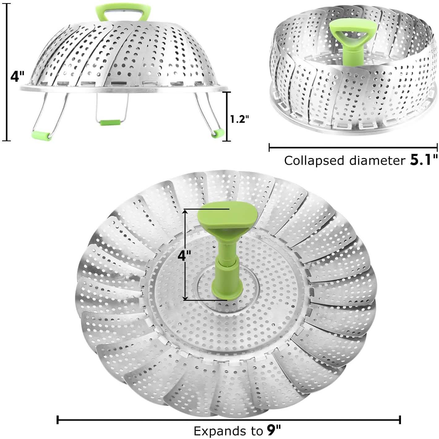 Stainless Steel Vegetable Steamer Basket by DailySale