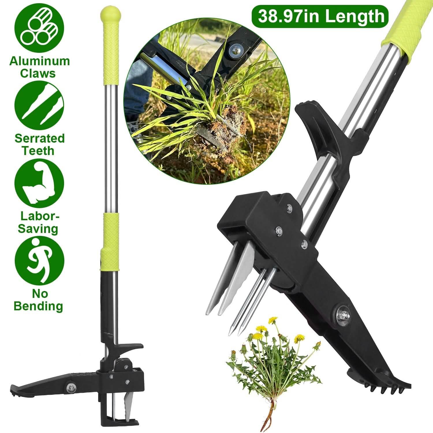 Standup Aluminum Weed Puller with 4 Claws by DailySale