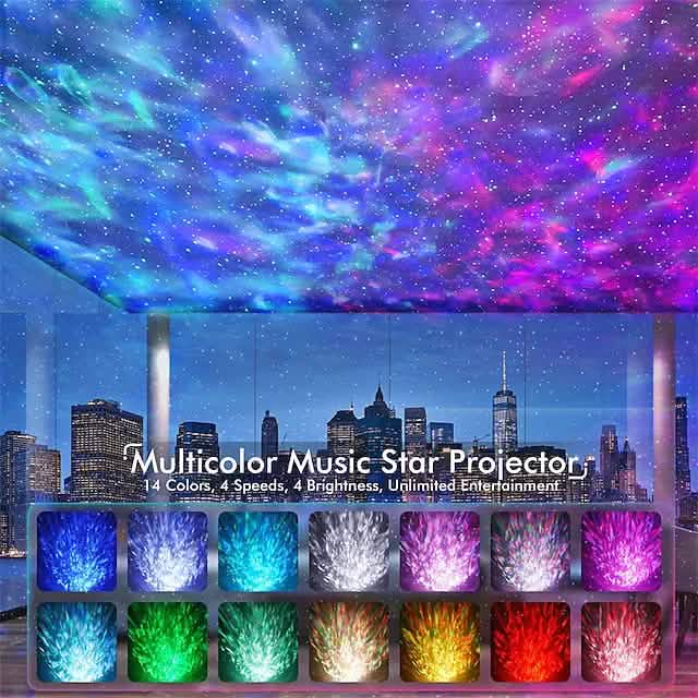Star Projector Bluetooth Speaker LED Night Light by DailySale
