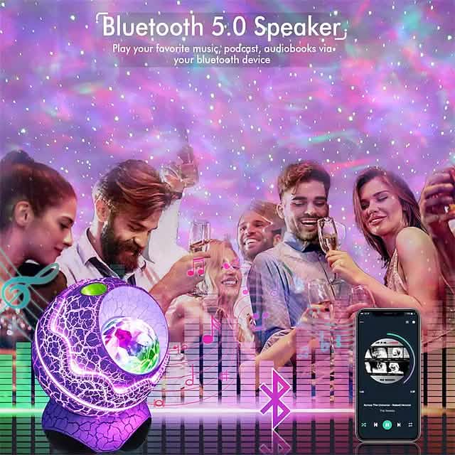 Star Projector Bluetooth Speaker LED Night Light by DailySale
