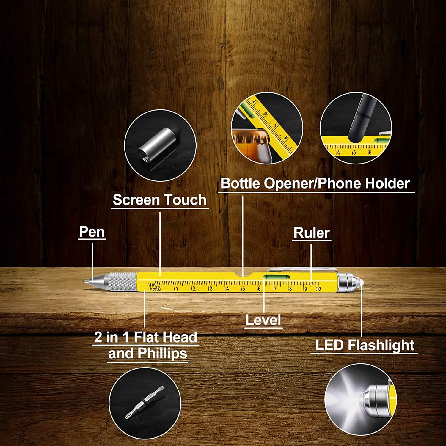 Stocking Stuffers for Men 9-in-1 Multitool Pen by DailySale