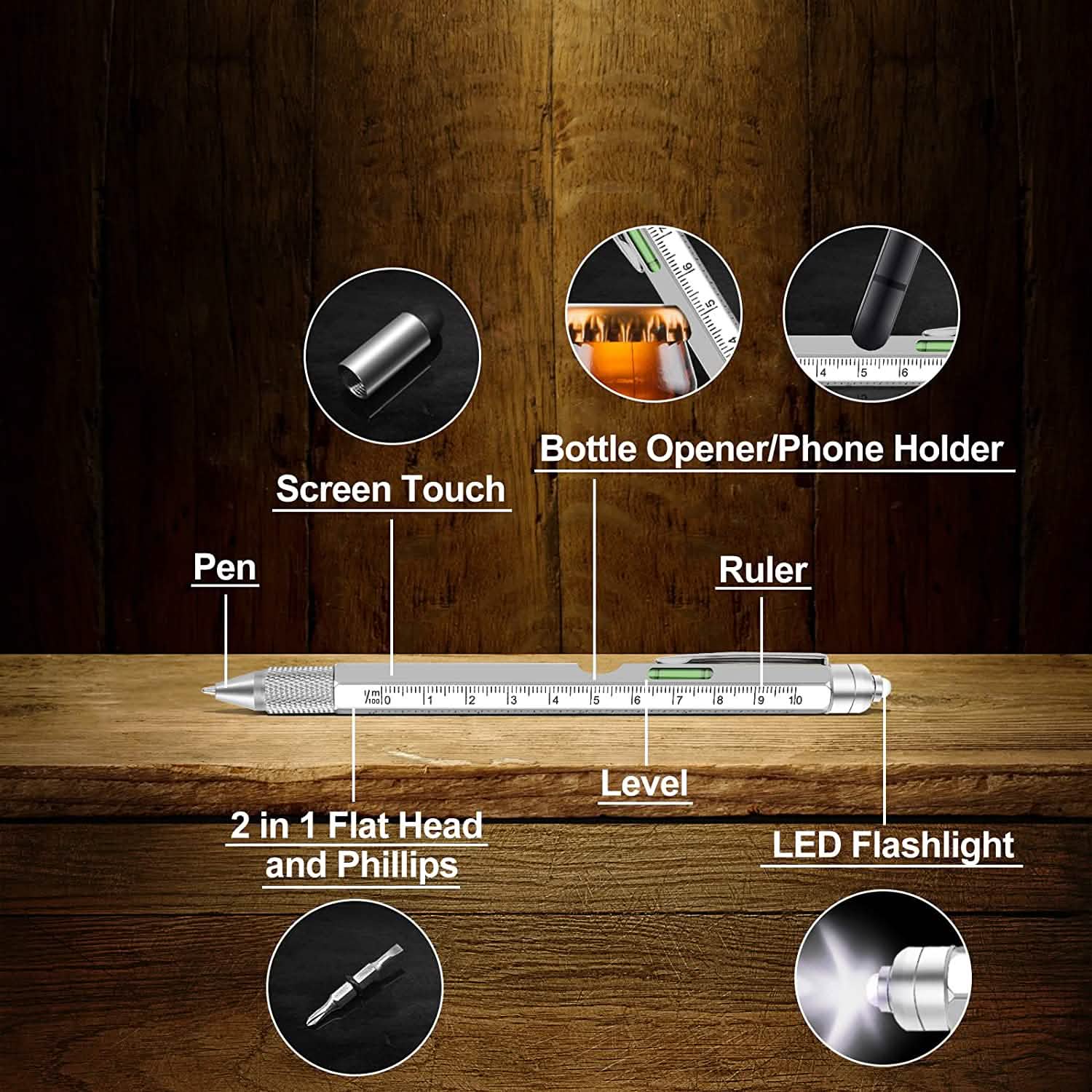 Stocking Stuffers for Men 9-in-1 Multitool Pen by DailySale