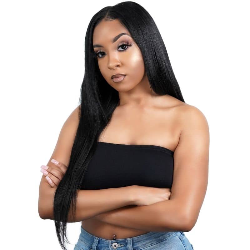 Straight U Part 100% Human Hair Wig by Private Label