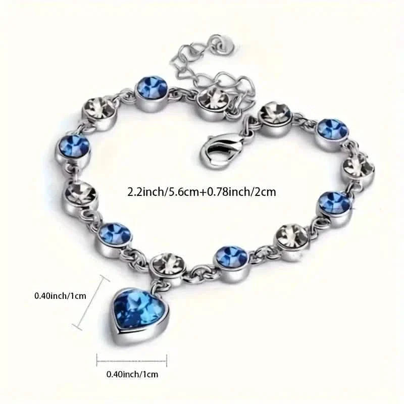 Stunning Heart Of Ocean Rhinestone Bracelet For Girls by DailySale