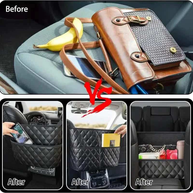 Stylish PU Leather Handbag Car-Mounted Storage Bag by DailySale