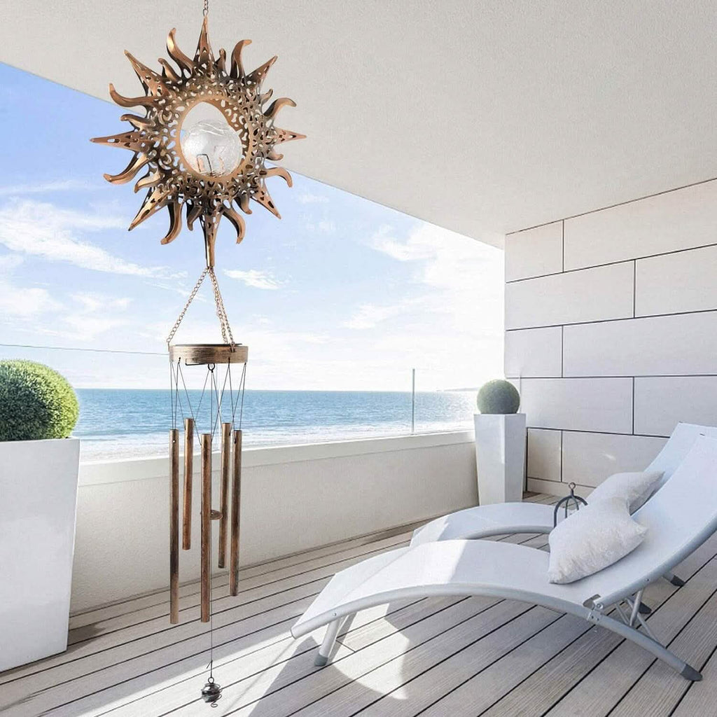 Sun Solar Wind Chimes by DailySale