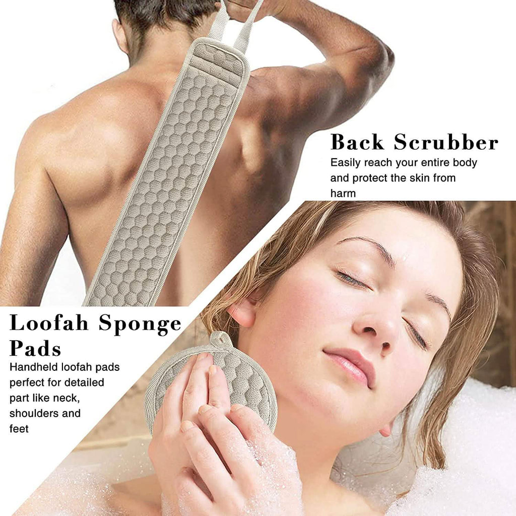 Suntee Exfoliating Back Scrubber and Exfoliating Sponge Pad by DailySale