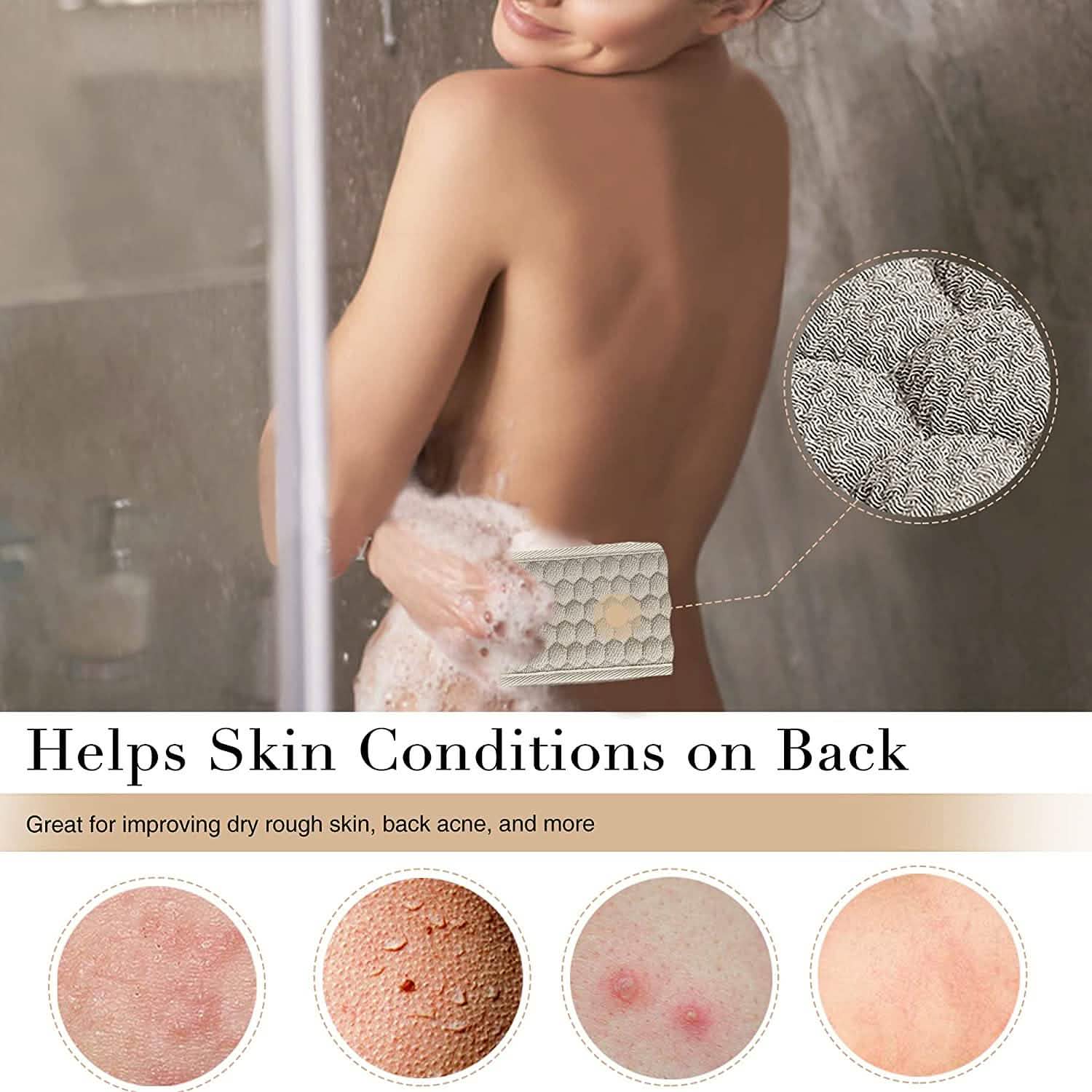 Suntee Exfoliating Back Scrubber and Exfoliating Sponge Pad by DailySale