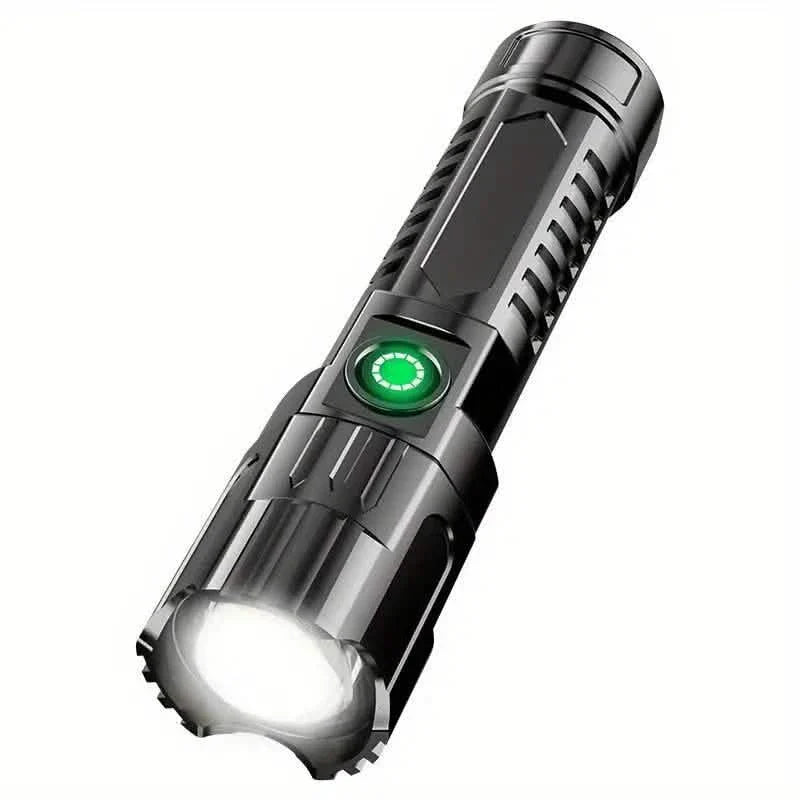 Super Bright Flashlight, USB Rechargeable Telescopic Zoom Wide Beam by DailySale