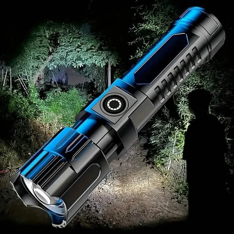 Super Bright Flashlight, USB Rechargeable Telescopic Zoom Wide Beam by DailySale