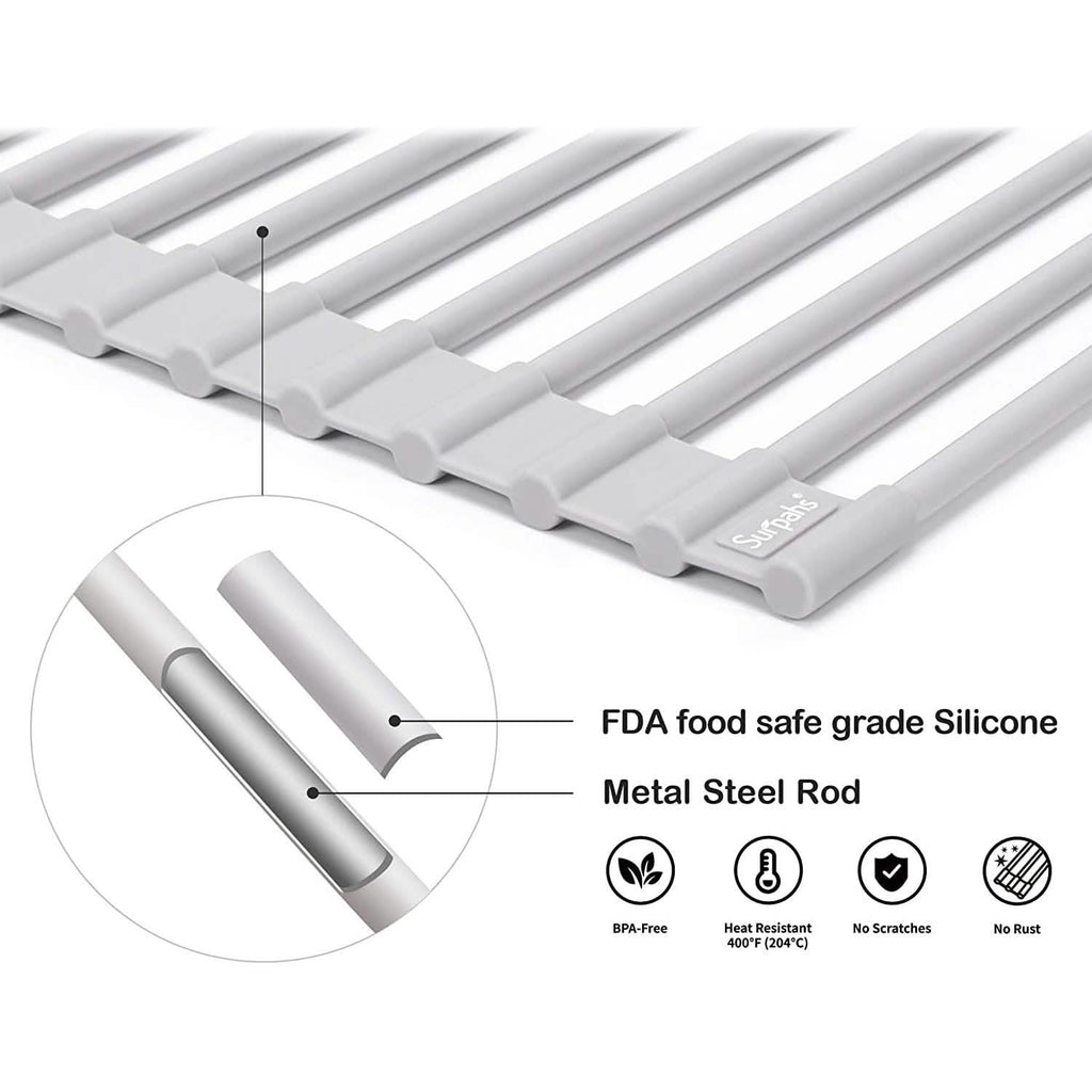 Surpahs over the Sink Multipurpose Roll-Up Dish Drying Rack by DailySale