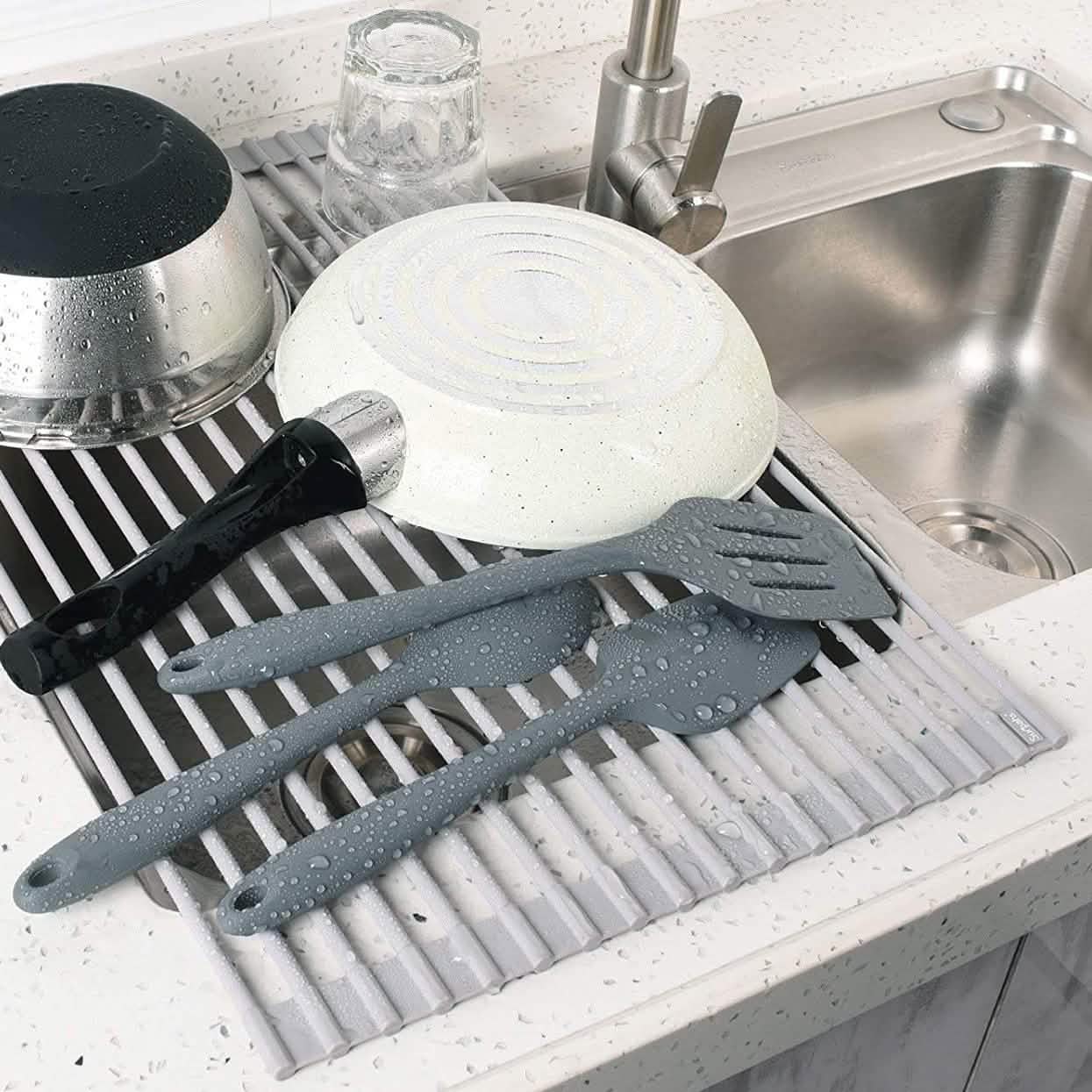 Surpahs over the Sink Multipurpose Roll-Up Dish Drying Rack by DailySale