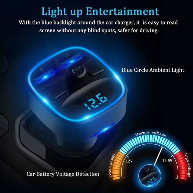 T25 Bluetooth 5.0 Car FM Transmitter by DailySale