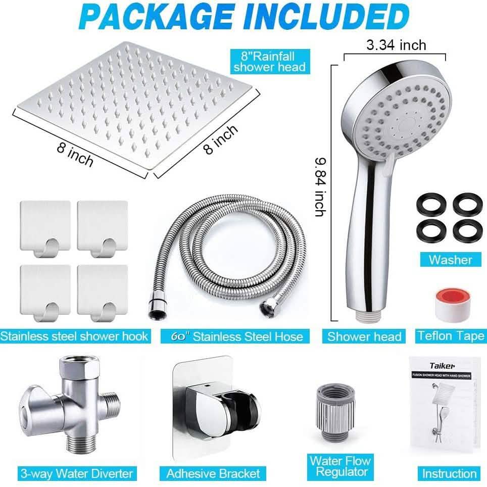 Taiker Stainless Steel Shower Head/Handheld Combination by DailySale