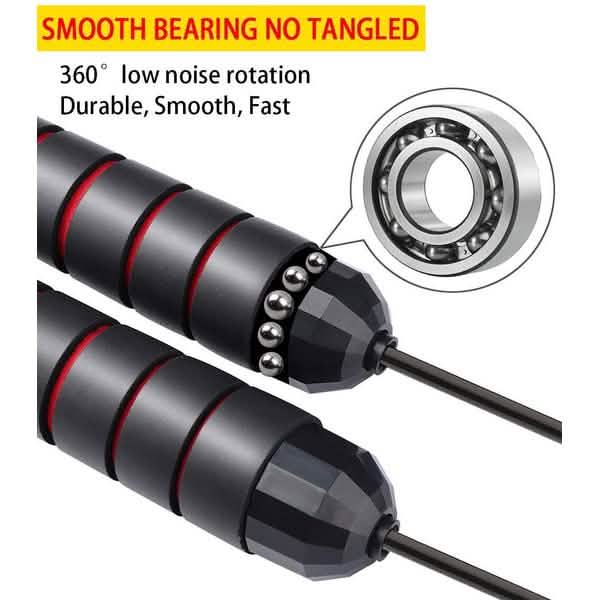 Tangle-Free Skipping Rope with Ball Bearings by DailySale