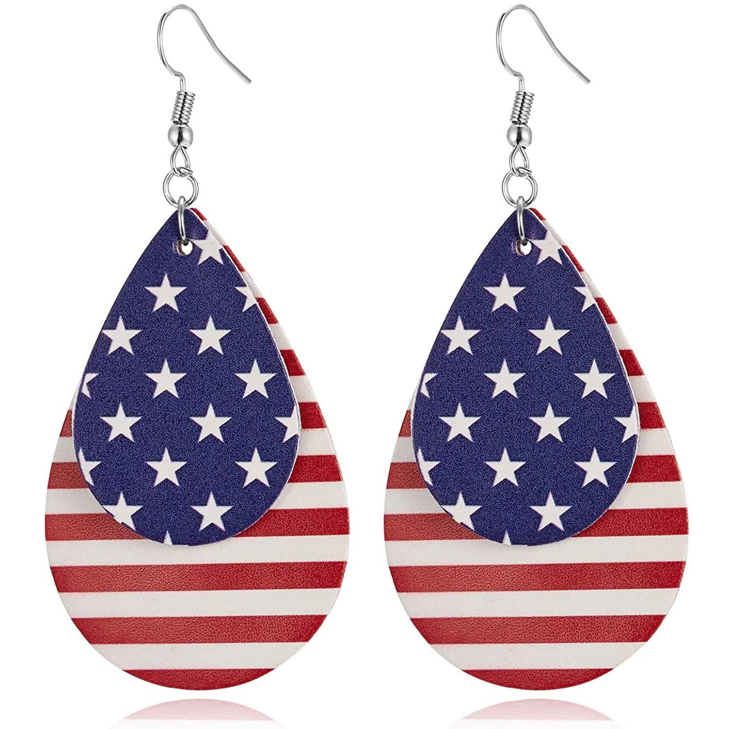 Teardrop National Flag 4th of July Dangle Earrings by DailySale
