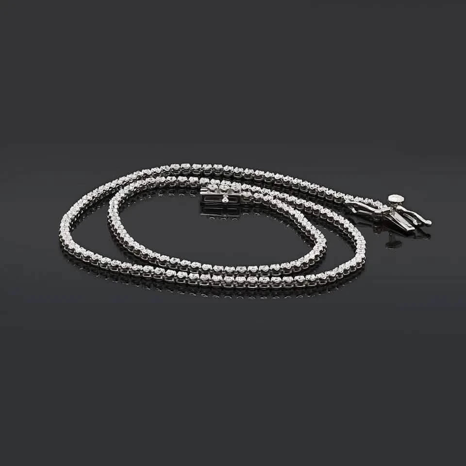 14K White Gold 3.50CT Lab-Grown Diamond Tennis Necklace by DailySale