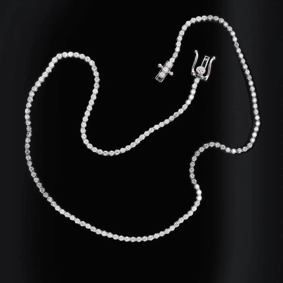 14K White Gold 3.50CT Lab-Grown Diamond Tennis Necklace by DailySale