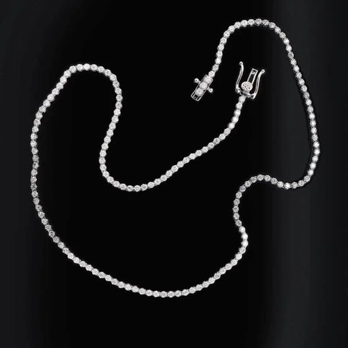 14K White Gold 3.50CT Lab-Grown Diamond Tennis Necklace by DailySale