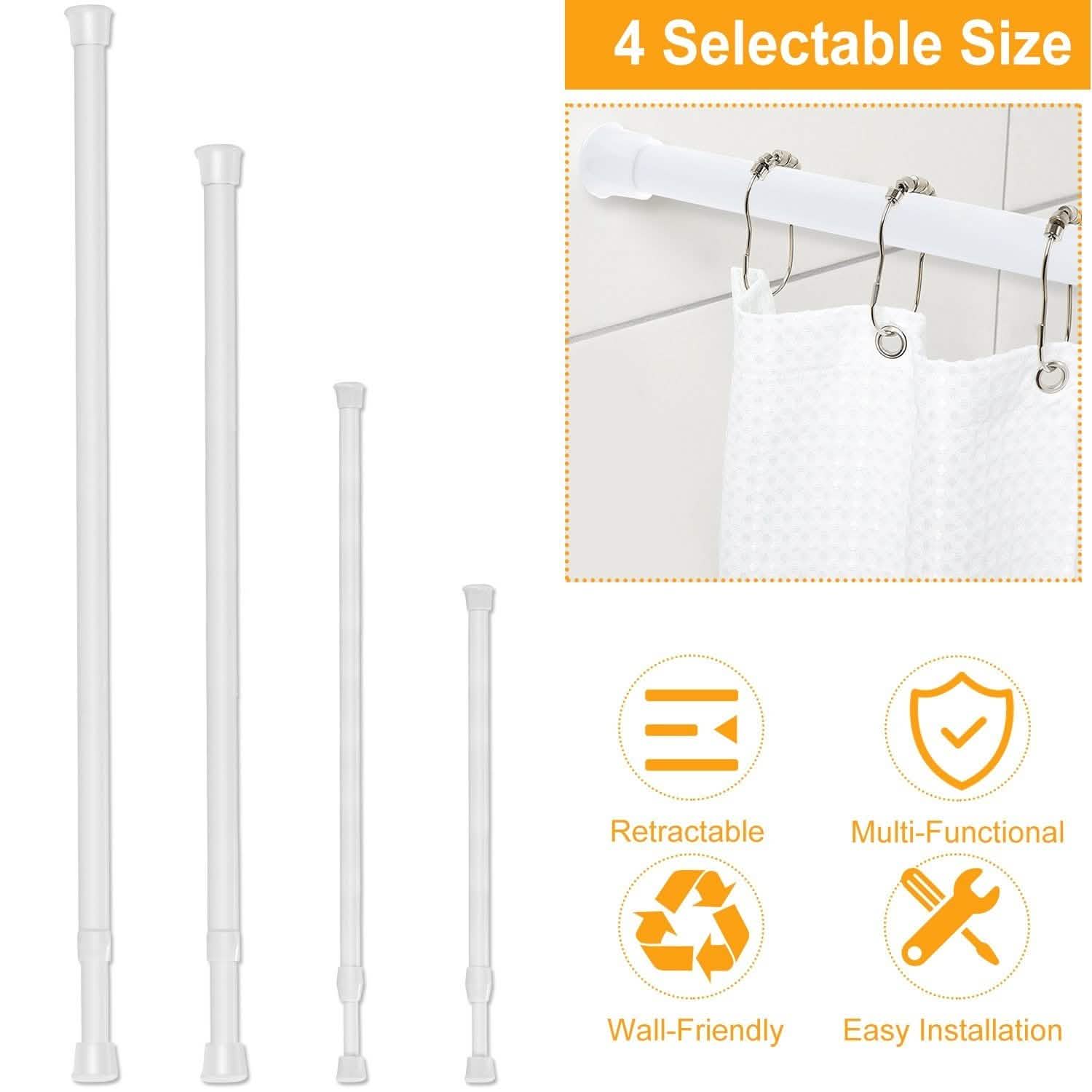 Tension Curtain Rod Spring Load Adjustable Curtain Pole by DailySale