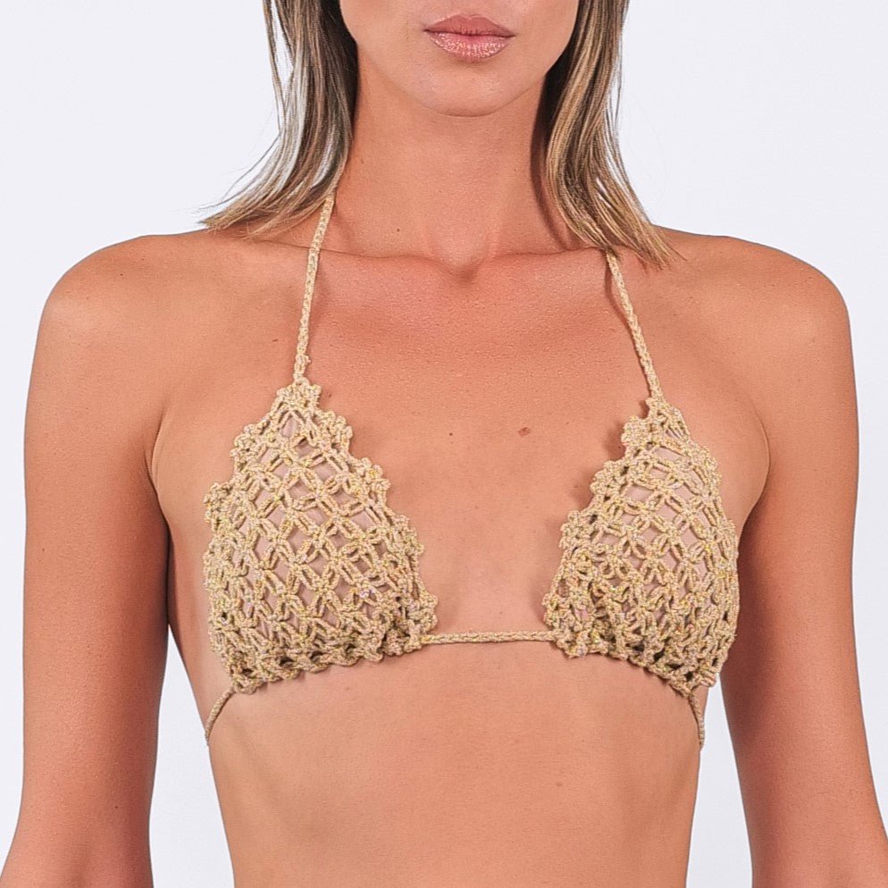 The Hidden Secret Crochet Triangle Top by Acqua de Luxe Beachwear