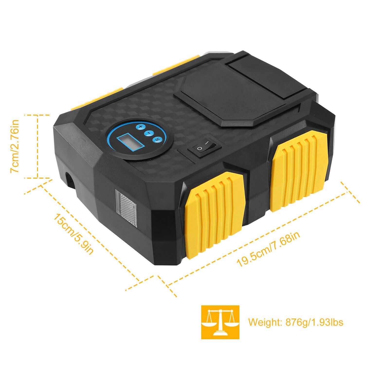 Tire Inflator 12V DC 120W 150PSI with LCD Electric Air Compressor by DailySale