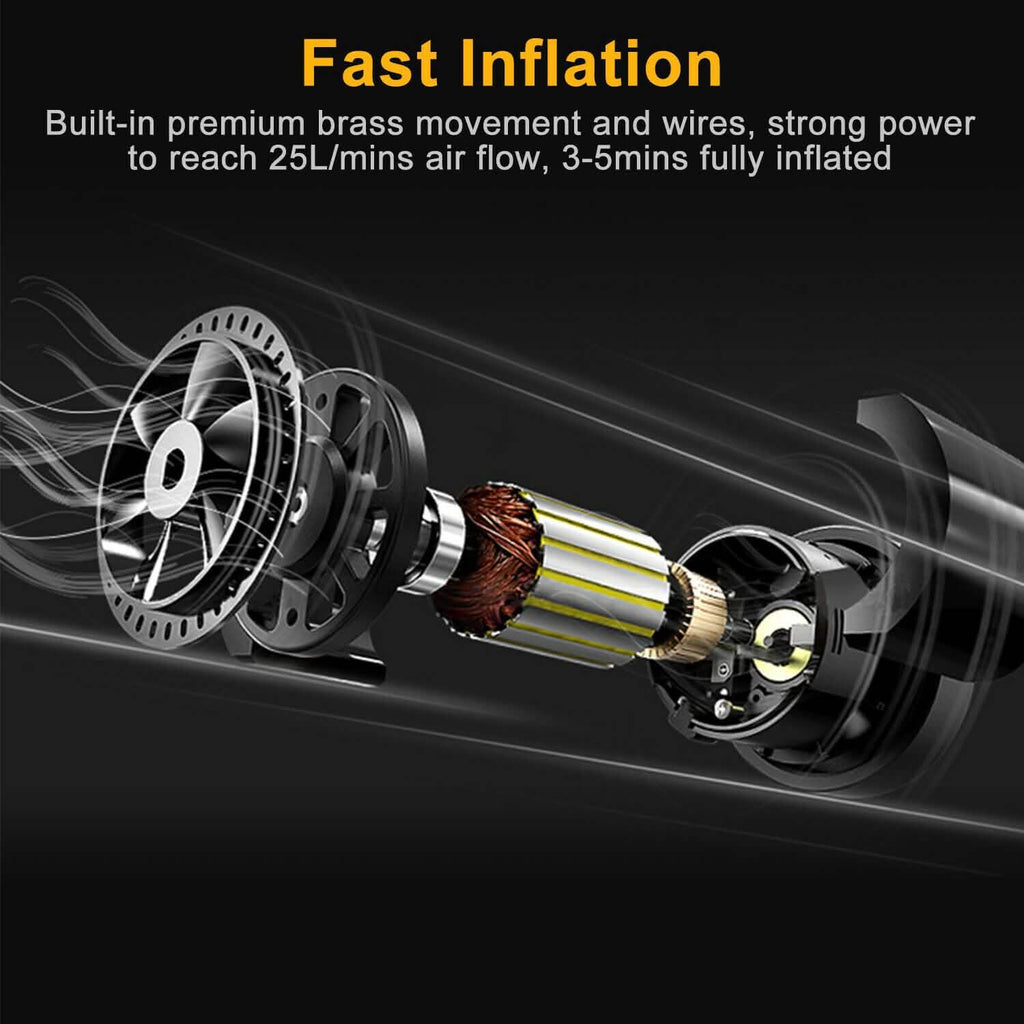 Tire Inflator 12V DC 120W 150PSI with LCD Electric Air Compressor by DailySale